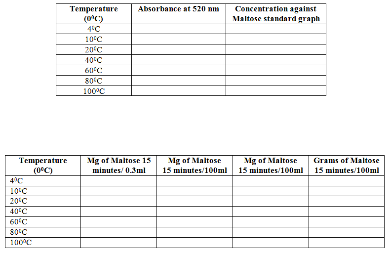 Effect Of Temperature On Amylase Activity Enzymology Protocol 